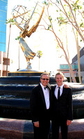 Father and Son at the Emmy Fountain