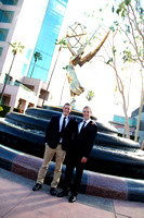 Brothers at the Emmy Fountain